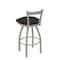 Holland Bar Stool Co 30" Low Back Swivel Bar Stool, Nickel Finish, Rein Coffee Seat 82130AN025 - alternate 4
